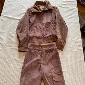 Vintage Retro Mother Lode Pink Corduroy Jacket & Pants, 24"